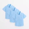 Blue School Short Sleeve Shirt 3 Pack 12 Years -Hush Puppies Clothing Sale tuc128769978 Blue R Z001A