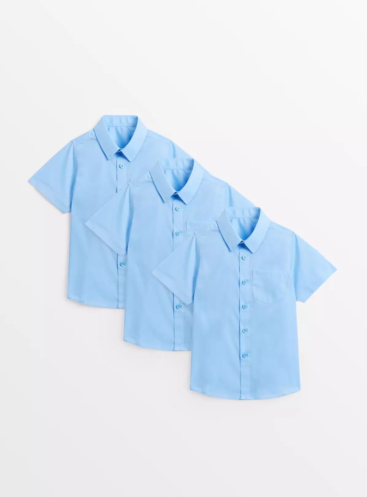 Blue School Short Sleeve Shirt 3 Pack 12 Years 3 Blue School Short Sleeve Shirt 3 Pack 12 Years