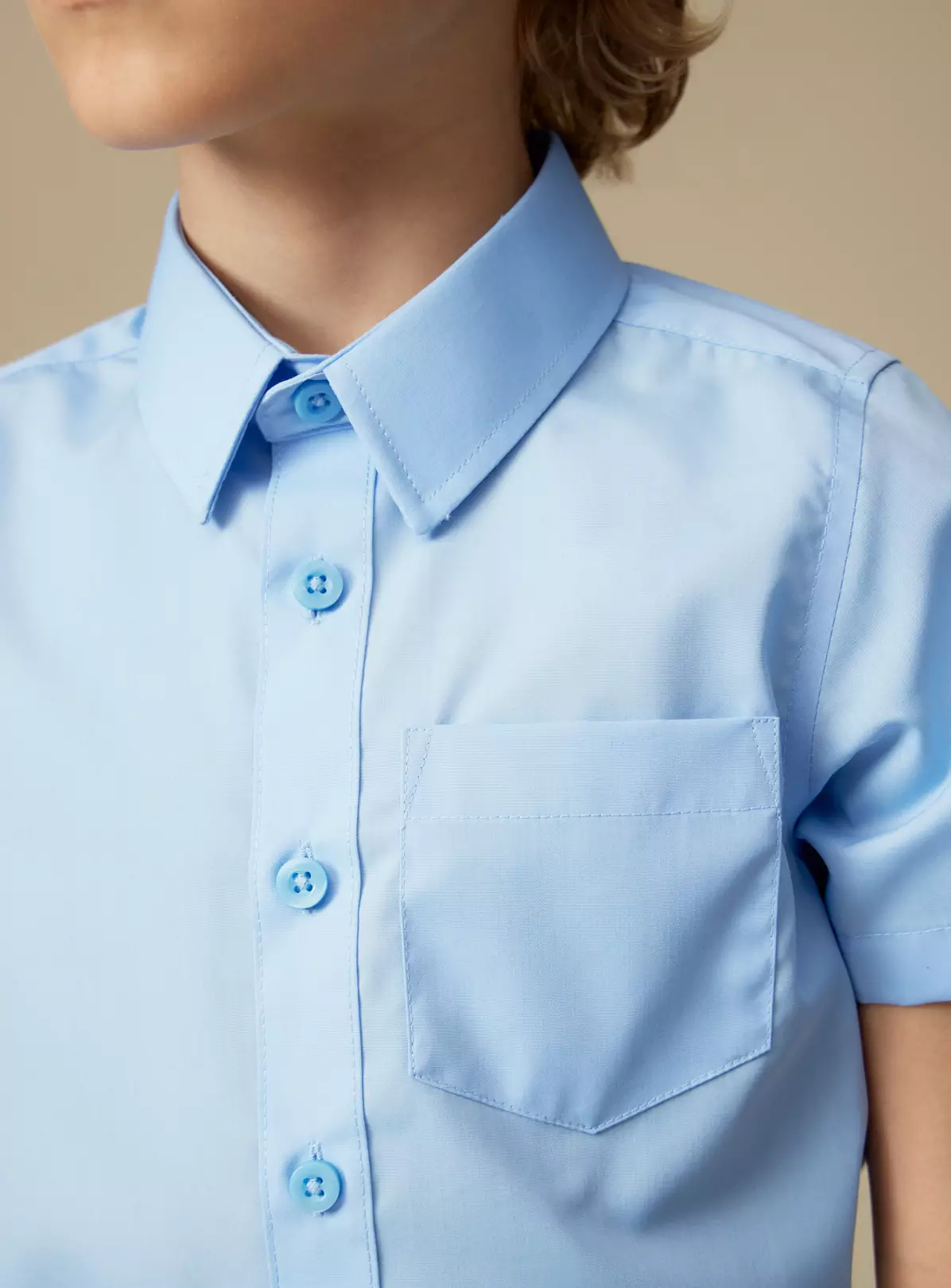 Blue School Short Sleeve Shirt 3 Pack 12 Years 7 Blue School Short Sleeve Shirt 3 Pack 12 Years - Image 5