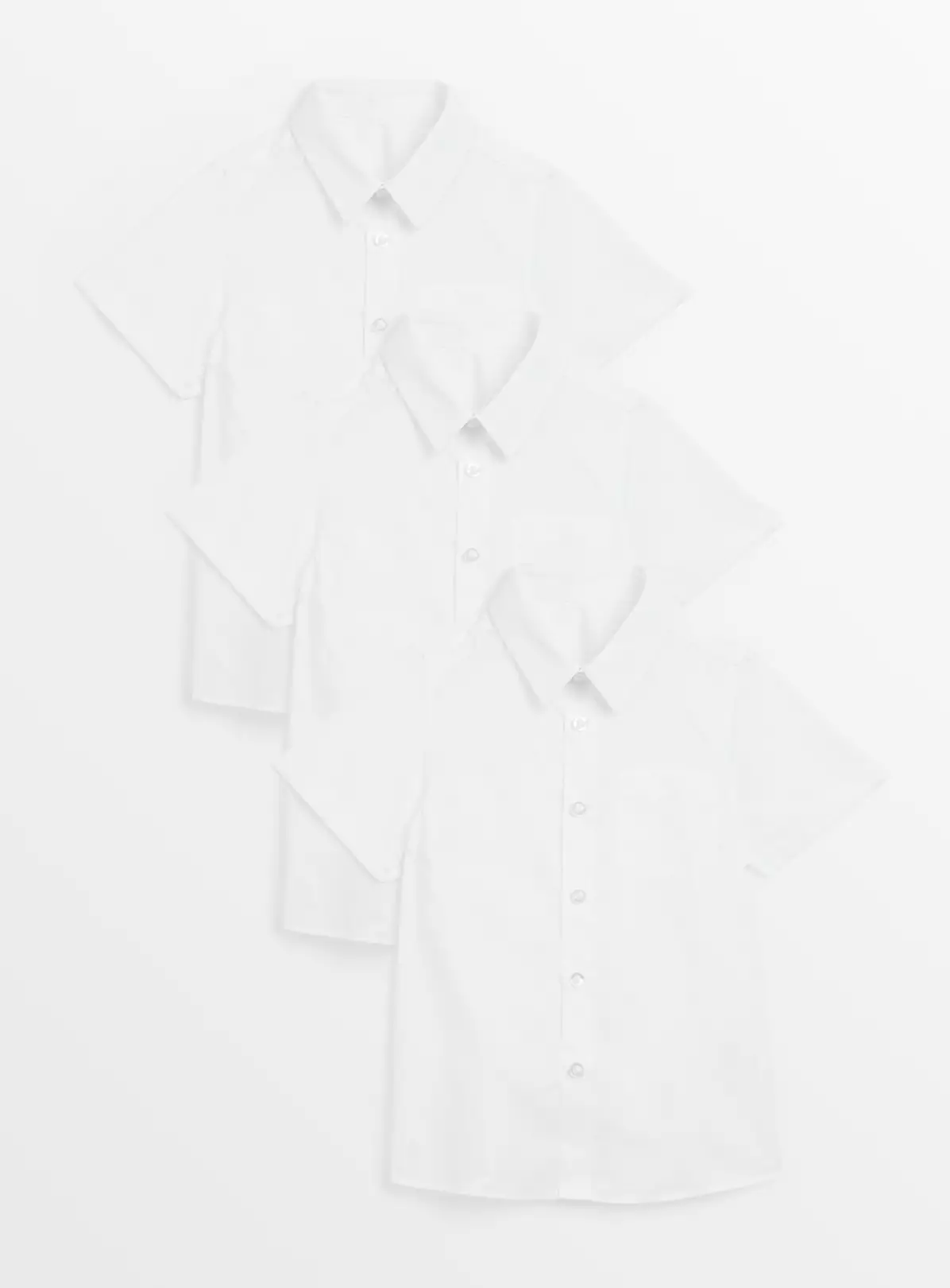 White Stain Resistant School Shirts 3 Pack 4 Years 5 White Stain Resistant School Shirts 3 Pack 4 Years - Image 3