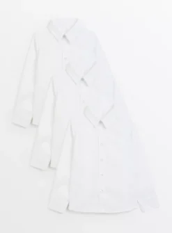 White Unisex Ecolite Stain Resistant School Shirts 3 Pack 4 Years -Hush Puppies Clothing Sale tuc128772579 White R Z001A