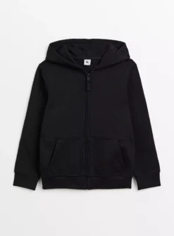 Black Zip-Through Hoodie - 3 Years -Hush Puppies Clothing Sale tuc129091986 Black R Z001A