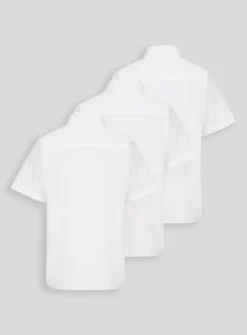 White Teen Short Sleeve Shirts 3 Pack 18 Years