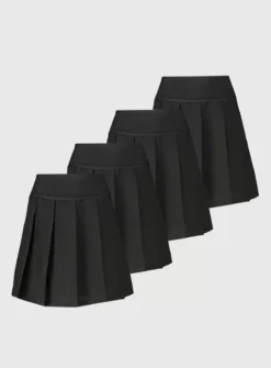 Black Pleated Skirt 4 Pack 9 Years -Hush Puppies Clothing Sale tuc138563383 Black R Z001A 3