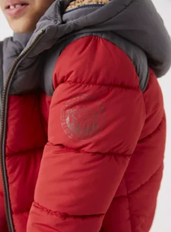 FATFACE Red Ellis Padded Jacket - 7-8 Years