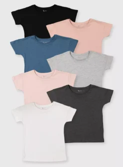 Assorted Short Sleeve T-Shirts 7 Pack - 10 Years