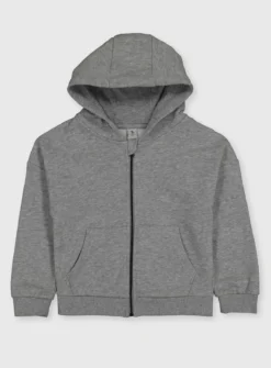 Grey Marl Zip-Through Hoodie (3-14 Years) 6 Years -Hush Puppies Clothing Sale tuc140058693 Grey R Z001A 3