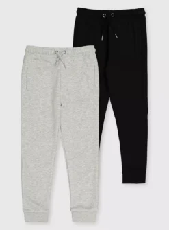 Black & Grey Joggers 2 Pack - 9 Years