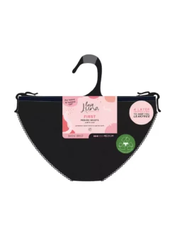 Black First Period Bikini Knickers - 13-14 Years -Hush Puppies Clothing Sale tuc140597013 Black R Z003A