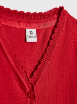 Red Scalloped Cardigan 2 Pack 9 Years 11 Red Scalloped Cardigan 2 Pack 9 Years -Hush Puppies Clothing Sale tuc140670452 Red R Z002A 2