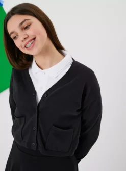 TEEN Black V-Neck Cardigan 14 Years 11 TEEN Black V-Neck Cardigan 14 Years -Hush Puppies Clothing Sale tuc140672167 Black R Z001A