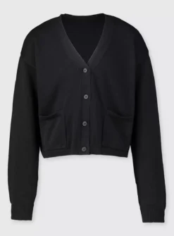 TEEN Black V-Neck Cardigan 14 Years 10 TEEN Black V-Neck Cardigan 14 Years -Hush Puppies Clothing Sale tuc140672167 Black R Z003A