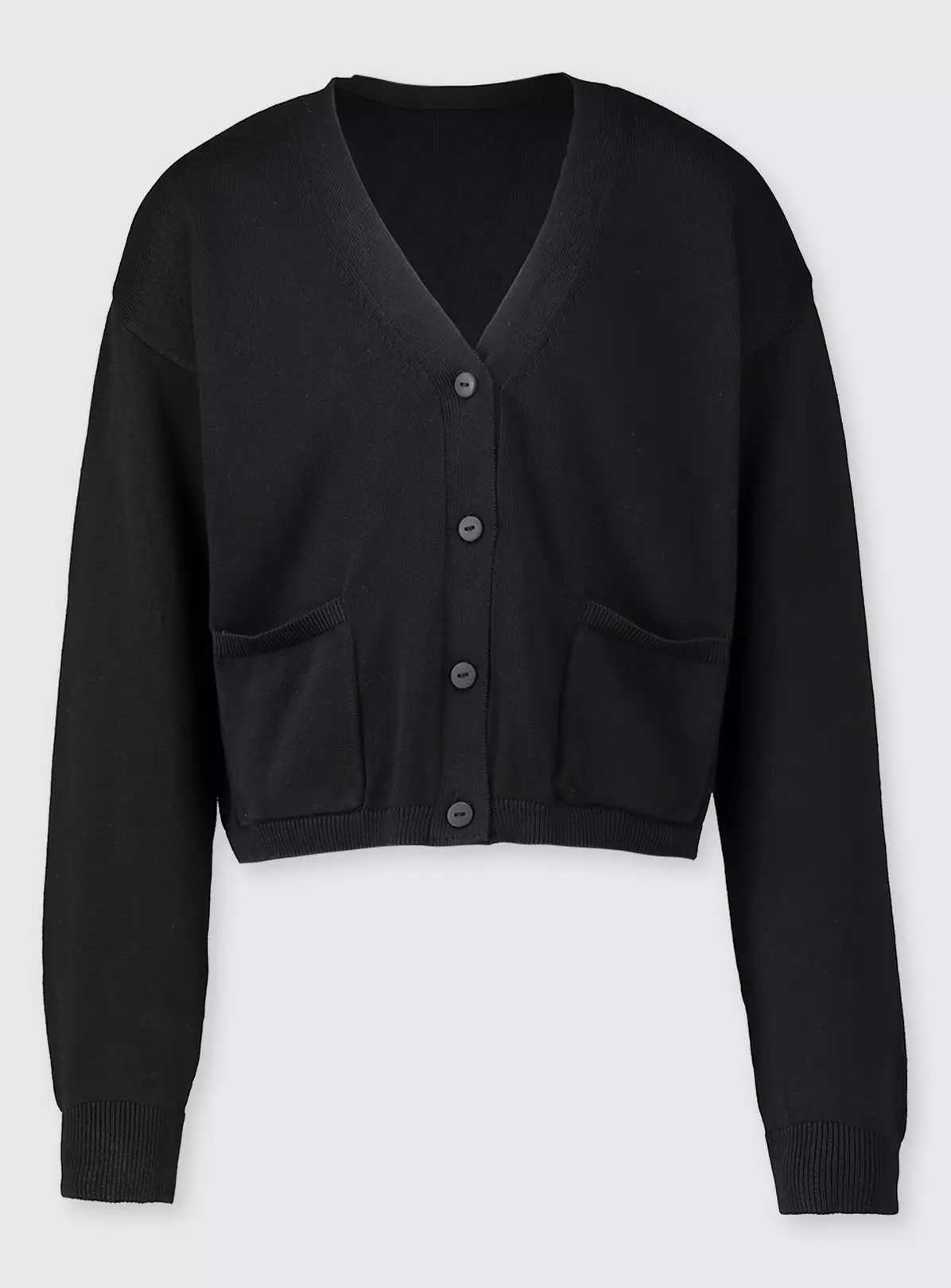 TEEN Black V-Neck Cardigan 14 Years 6 TEEN Black V-Neck Cardigan 14 Years - Image 4
