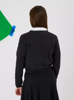 TEEN Black V-Neck Cardigan 14 Years 9 TEEN Black V-Neck Cardigan 14 Years -Hush Puppies Clothing Sale tuc140672167 Black R Z005A