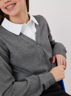 Grey V-Neck Cardigan 14 Years 8 Grey V-Neck Cardigan 14 Years -Hush Puppies Clothing Sale tuc140672538 Grey R Z004A 1