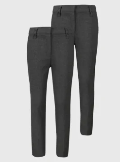Grey Skinny Fit Bow Detail Trousers 2 Pack 3 Years -Hush Puppies Clothing Sale tuc140678489 Grey R Z001A