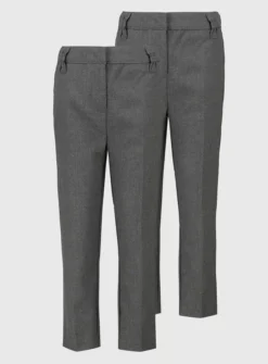 Grey Bow Detail Plus Fit Trousers 2 Pack 11 Years -Hush Puppies Clothing Sale tuc140678702 Grey R Z001A 2