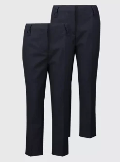 Navy Bow Detail Plus Fit Trousers 2 Pack 6 Years -Hush Puppies Clothing Sale tuc140680319 Navy R Z001A