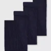 Navy Cable Knit Tights 3 Pack 3-4 Years 1 Navy Cable Knit Tights 3 Pack 3-4 Years -Hush Puppies Clothing Sale tuc141151005 Navy R Z001A