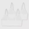 White Ribbed Crop Tops 2 Pack 6-8 Years -Hush Puppies Clothing Sale tuc141189636 White R Z001A