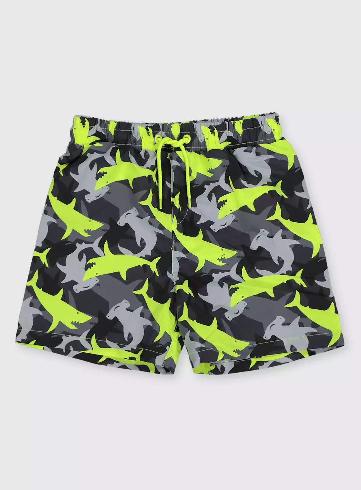 Neon Shark Camo Print Swim Shorts 8 Years 3 Neon Shark Camo Print Swim Shorts 8 Years