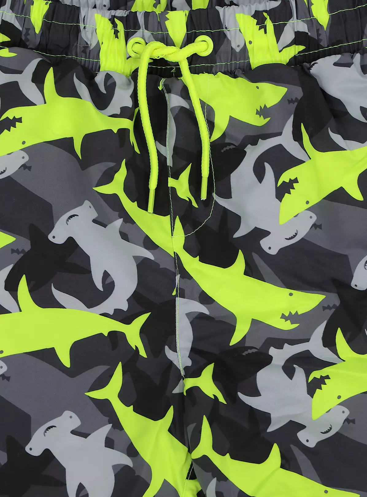 Neon Shark Camo Print Swim Shorts 8 Years 4 Neon Shark Camo Print Swim Shorts 8 Years - Image 2