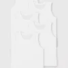 White Vests 5 Pack 3-4 Years