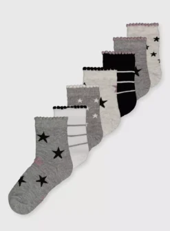 Mono Star & Stripe Socks 7 Pack 4-5.5 5 Mono Star & Stripe Socks 7 Pack 4-5.5 -Hush Puppies Clothing Sale tuc141761962 Multi20Coloured R Z001A