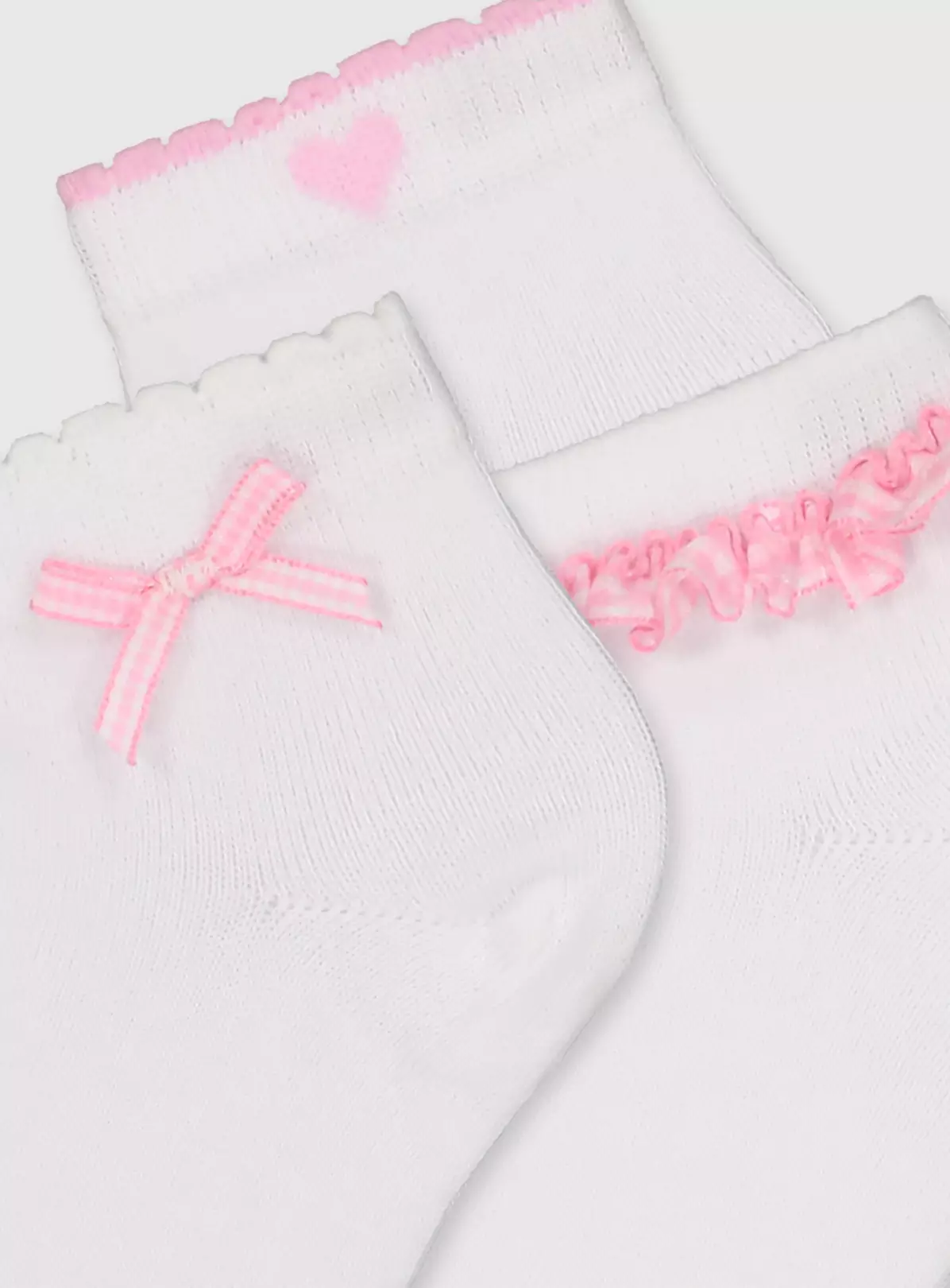 Pink Gingham Socks 5 Pack 9-12 3 Pink Gingham Socks 5 Pack 9-12