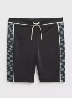 Black & White Check Swim Shorts 10 Years