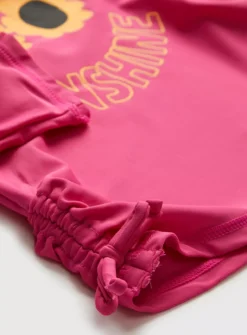 Pink & Lilac Sunflower Swim Set - 7 Years