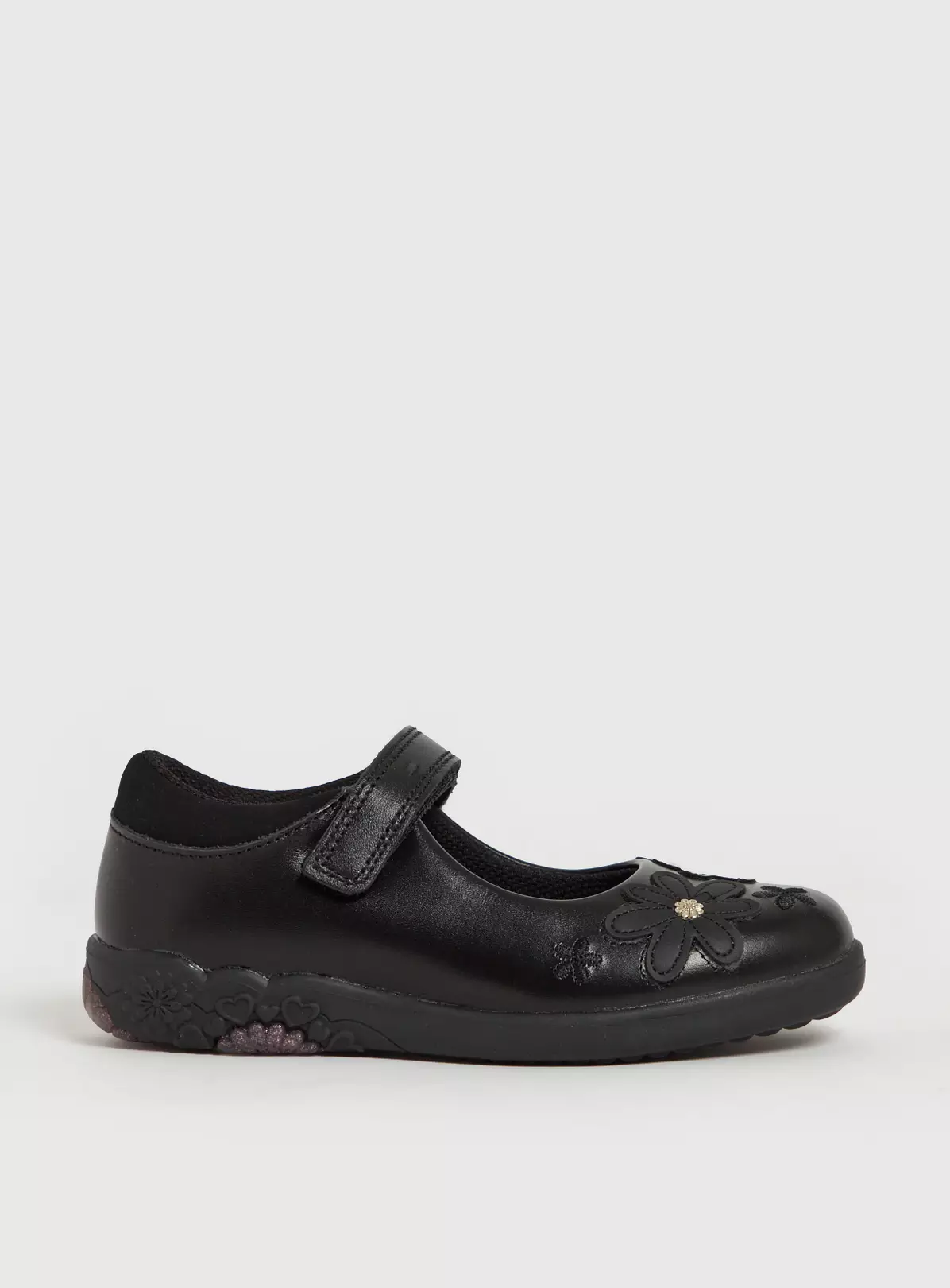 Black Floral Mary Jane School Shoes 9 Infant 4 Black Floral Mary Jane School Shoes 9 Infant - Image 2