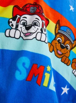 Paw Patrol Blue Towelling Hooded Poncho One Size