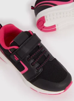 Black & Pink Knitted Trainers - 12 Infant -Hush Puppies Clothing Sale tuc142242881 Black R Z004A