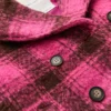 Pink Check Double Breasted Coat 3-4 Years -Hush Puppies Clothing Sale tuc142312421 Pink R Z002A