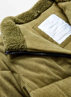 Khaki Corduroy Puffer Coat 3-4 Years