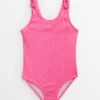 Neon Pink Textured Swimsuit 1.5-2 Years -Hush Puppies Clothing Sale tuc142375810 Pink R Z001A 5