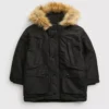 Black Hooded Parka Coat 3-4 Years -Hush Puppies Clothing Sale tuc142384812 Black R Z001A