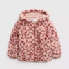 Pink Leopard Print Faux Fur Coat 1-1.5 Years -Hush Puppies Clothing Sale tuc142400026 Pink R Z001A