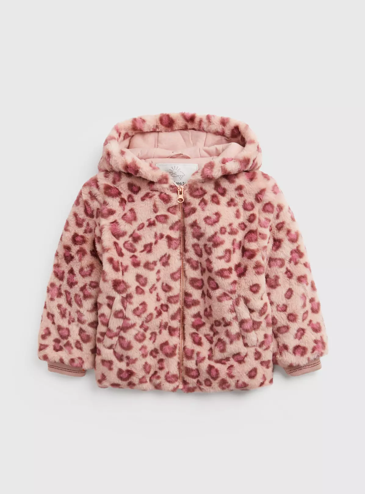 Pink Leopard Print Faux Fur Coat 1-1.5 Years 3 Pink Leopard Print Faux Fur Coat 1-1.5 Years