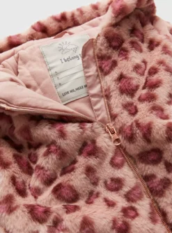 Pink Leopard Print Faux Fur Coat 1-1.5 Years 5 Pink Leopard Print Faux Fur Coat 1-1.5 Years -Hush Puppies Clothing Sale tuc142400026 Pink R Z002A