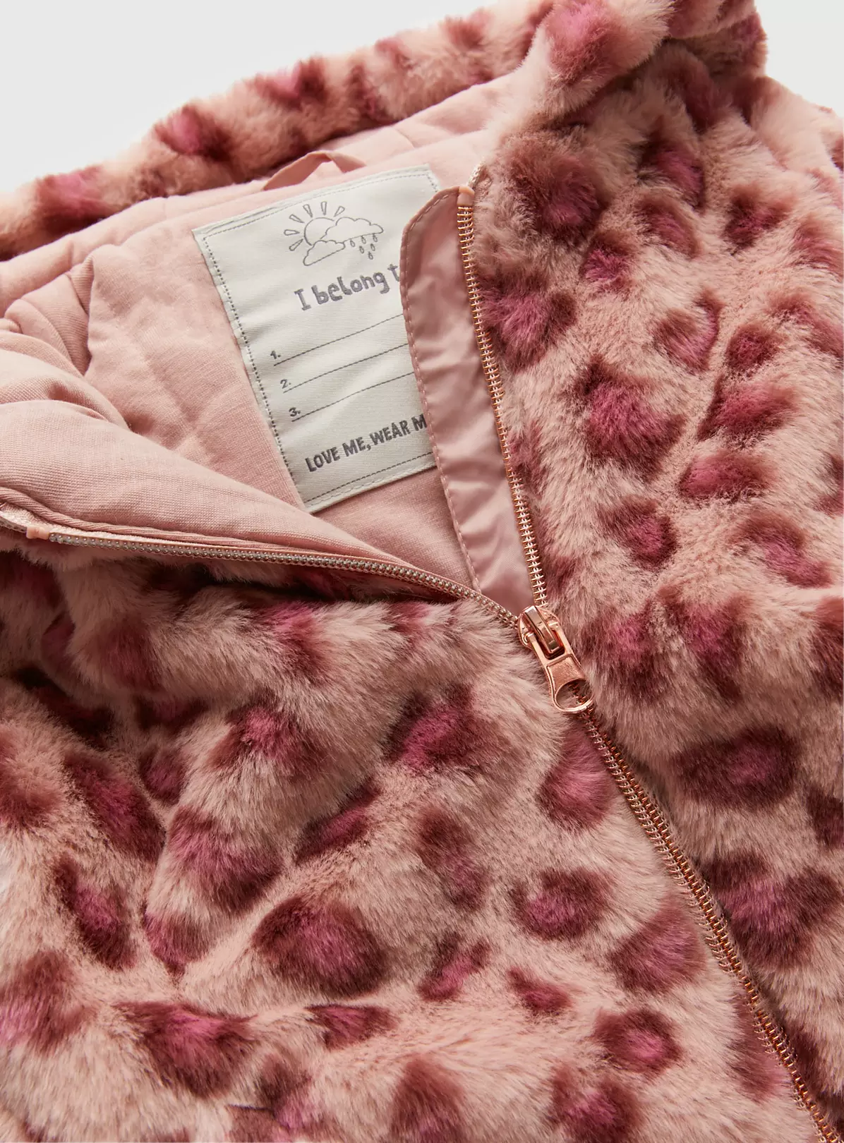 Pink Leopard Print Faux Fur Coat 1-1.5 Years 4 Pink Leopard Print Faux Fur Coat 1-1.5 Years - Image 2
