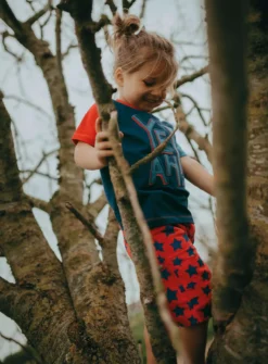 LILLY + SID GOTS Sta8r Print Board Shorts 2-3 Years -Hush Puppies Clothing Sale tuc142579450 Red R Z001A
