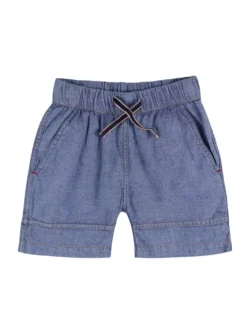 LILLY + SID GOTS Blue Chambray Shorts 5-6 Years -Hush Puppies Clothing Sale tuc142579530 Blue R Z003A
