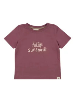 TURTLEDOVE ENGLAND Plum Slogan T-Shirt - 0-6 Month -Hush Puppies Clothing Sale tuc142589682 Plum R Z001A