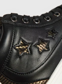 Black & Gold Star High Top Trainer 3 -Hush Puppies Clothing Sale tuc142598853 Black R Z003A