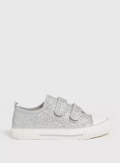 Silver Glitter Canvas Trainers 3 -Hush Puppies Clothing Sale tuc142599602 Silver R Z001A