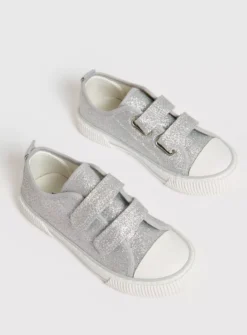 Silver Glitter Canvas Trainers 3 -Hush Puppies Clothing Sale tuc142599602 Silver R Z002A