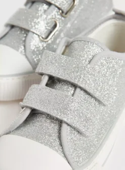 Silver Glitter Canvas Trainers 3 -Hush Puppies Clothing Sale tuc142599602 Silver R Z003A