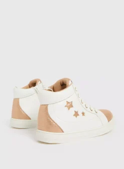 White & Metallic High Top Trainers 10 Infant -Hush Puppies Clothing Sale tuc142600491 White R Z003A